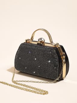1 PC Glitter Women's Evening Bags Formal Party Clutches, Elegant Sparkling Crystal Clutch Purses Bride and Bridesmaid Handbag Fo