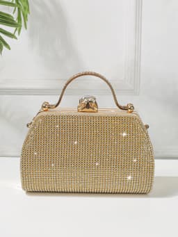 1 PC Glitter Women's Evening Bags Formal Party Clutches, Elegant Sparkling Crystal Clutch Purses Bride and Bridesmaid Handbag Fo