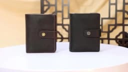 Crazy Horse Leather RFID Credit Card Holder Mens Double Anti Rfid Bank Cardholder Case Wallet Metal Business Minimalist Purse