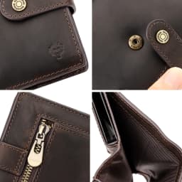 Crazy Horse Leather RFID Credit Card Holder Mens Double Anti Rfid Bank Cardholder Case Wallet Metal Business Minimalist Purse