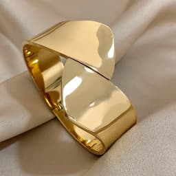 Chunky Wide Embrace Bracelet Bangle Stainless Steel Opening Gold Color Braceletsfor Women Waterproo Cuff Wristband Jewelry Gifts