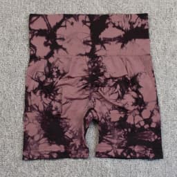 New Tie Dye Yoga Shorts Women Fitness Leggings Seamless Knitted Outdoor Running Sports Tights High Waist Butt Lift Elastic Pants