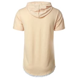 New men's summer hooded T-shirt Men's solid color top men's short sleeve T-shirt Hoodie casual fashion men's short sleeve