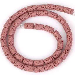 6x10mm Cylinder Natural Volcanic Rock Lava Stone Beads For Jewelry Making Loose Spacer DIY Bracelet Nacklace Bracelet Handmade