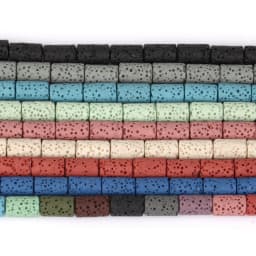 6x10mm Cylinder Natural Volcanic Rock Lava Stone Beads For Jewelry Making Loose Spacer DIY Bracelet Nacklace Bracelet Handmade