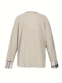Plus Size 2025 Autumn New Casual Fashion V Neck Pit Stripe Fake Button Long Sleeve Blouse Solid Autumn Best Choice