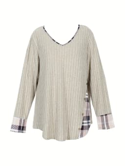 Plus Size 2025 Autumn New Casual Fashion V Neck Pit Stripe Fake Button Long Sleeve Blouse Solid Autumn Best Choice