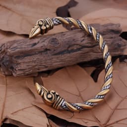 Vikings Stainless Steel Raven Head Bangle Jewelry Men's Biker Punk Hip Hop Creative Design Twist Cable Opening Bracelet
