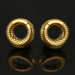 Giga 6mm Ear Hoop Stretcher Weights for Stretched Ears, 2g Stainless Steel 316L Ear Plugs Hanger Expander Body Piercing Jewelry
