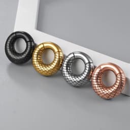 Giga 6mm Ear Hoop Stretcher Weights for Stretched Ears, 2g Stainless Steel 316L Ear Plugs Hanger Expander Body Piercing Jewelry