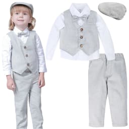 Kids Clothes Boys Wedding Suit Toddler Gentleman Outfit Infant Birthday Baptism Set Baby Formal Party Gift Christening Blazer