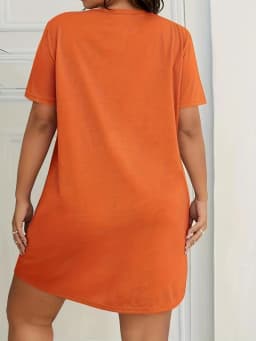 Women's Loose Homewear Plus Size Nightgown 3D Printed Heart Short Sleeve T-Shirt Tops Long Tops Micro Stretch Dresses
