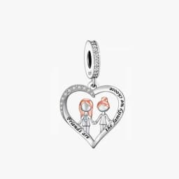 FC Jewelry Fit Original Charm Bracelet 925 Silver Always My Sister Forever My Friends Bead For Making Women Birthday Berloque