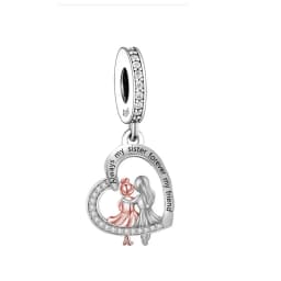 FC Jewelry Fit Original Charm Bracelet 925 Silver Always My Sister Forever My Friends Bead For Making Women Birthday Berloque