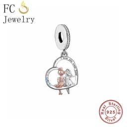 FC Jewelry Fit Original Charm Bracelet 925 Silver Always My Sister Forever My Friends Bead For Making Women Birthday Berloque