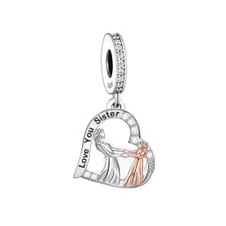 FC Jewelry Fit Original Charm Bracelet 925 Silver Always My Sister Forever My Friends Bead For Making Women Birthday Berloque