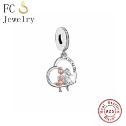 FC Jewelry Fit Original Charm Bracelet 925 Silver Always My Sister Forever My Friends Bead For Making Women Birthday Berloque