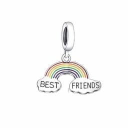 FC Jewelry Fit Original Charm Bracelet 925 Silver Always My Sister Forever My Friends Bead For Making Women Birthday Berloque