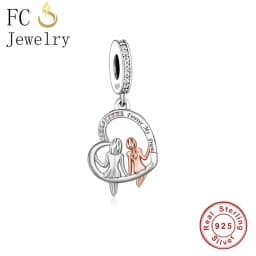 FC Jewelry Fit Original Charm Bracelet 925 Silver Always My Sister Forever My Friends Bead For Making Women Birthday Berloque