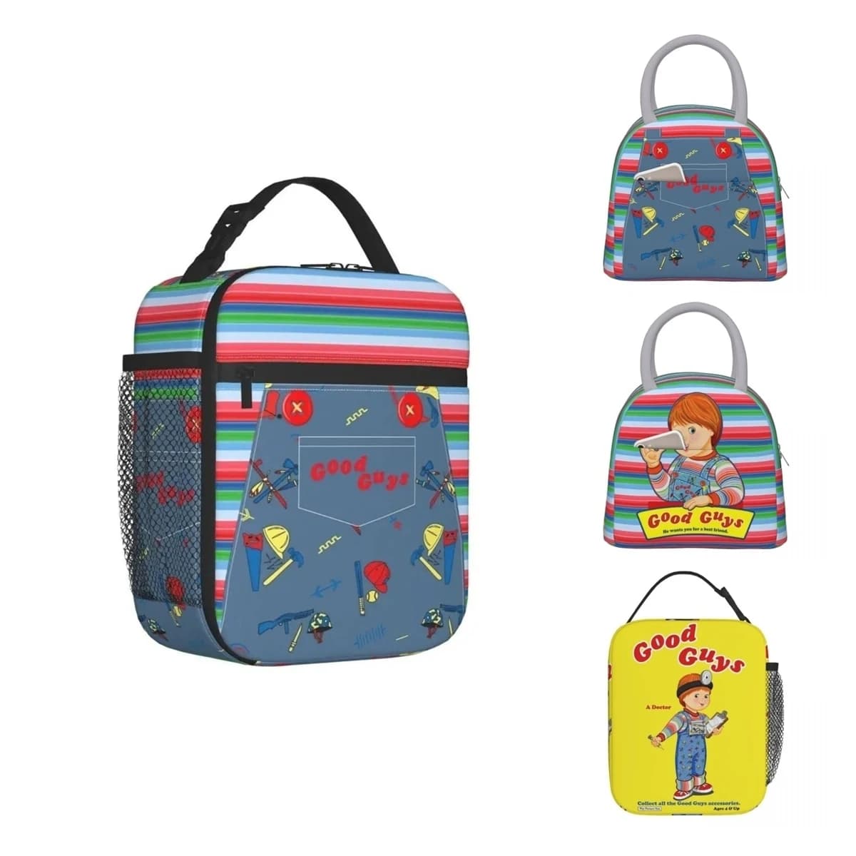 Good Guys Child Doll Chuckys Insulated Lunch Bags Food Bag Portable Cooler Thermal Lunch Box For School Office