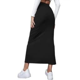 Summer 2026 New High-Waisted Girls Buttocks Split Long Skirt Sexy Spice Girl Pure Sensual Woman in the Long-Ribbed Skirt