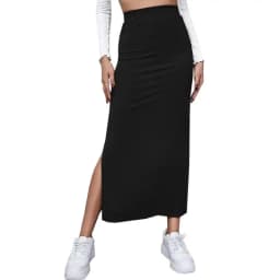 Summer 2026 New High-Waisted Girls Buttocks Split Long Skirt Sexy Spice Girl Pure Sensual Woman in the Long-Ribbed Skirt
