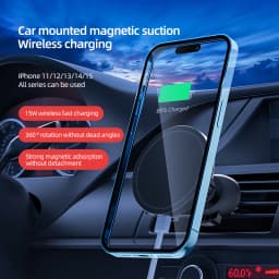 Magnetic Car Wireless Charger Suitable for iPhone 12 13 14 15 16 Pro Max Mini Air Vent Car Phone Holder Stand Fast Car Charging