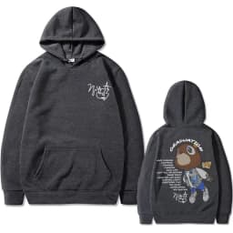Rapper Kanye West Graduation Graphics Hoodies Male Black Clothes Cool Gothic Streetwear Men Hip Hop Fashion Oversized Sweatshirt