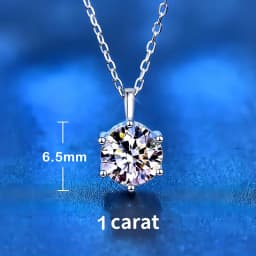 2.0ct VVS1 D Color Moissanite Necklace 925 Soild Sterling Sliver Chain with Certificate Fine Jewelry for Woman