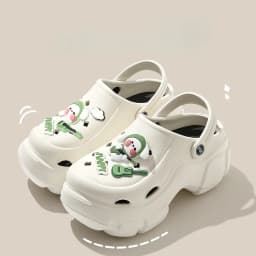 New Sandal Slippers DIY Women Mules Summer Cute Cartoon Clogs Beach Sandals Cave Hole Female Garden Shoe For Students Girls