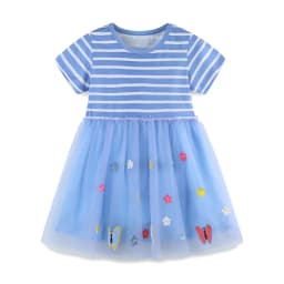 Jumping Meters Fairy Tale Summer Princess Girls Dresses Kids Vestidos Party Birthday Baby Clothing Embroidery Dress Wedding