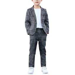 Classic Kids Piano Clothing Sets Formal Checkered Baby Boy Wedding Suits Dresses Children Festive Costume Elegant School Uniform