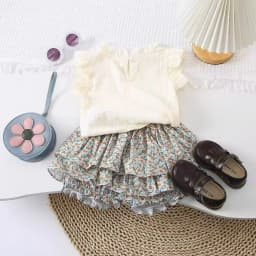 2024 New Girls' Suit Summer Children's Dress Baby Girl Fashionable Children's Top+Skirt Two-Piece Set