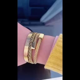 3pcs Luxury Stainless Steel Man Bracelet Set Roman Number Bangles Women Jewelry Couple Gift