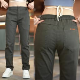 High Quality Brand Mens Mid-Waist Casual Pants Fashion Stretch Straight Comfort Trousers Four Seasons All-Match Men Pants