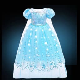Light up Snow White Dress for Little Girl 2-10 Yrs Birthday Party Elsa Costume Princess Ball Gown with LED 2024 Rapunzel Cosplay