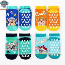 4PCS/SET Original Paw Patrol Children's Spring Autumn Socks Boys Girls Cotton Shorts Short Tube Non Slip Floor Socks Age 2-6T