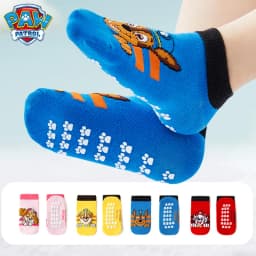 4PCS/SET Original Paw Patrol Children's Spring Autumn Socks Boys Girls Cotton Shorts Short Tube Non Slip Floor Socks Age 2-6T