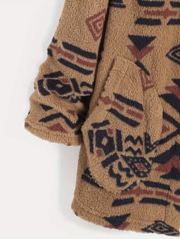 Women's Aztec National Printing Ultra-Fine Austrian Plush Coat Ladies Plush Coat