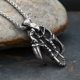 Vintage 316L Stainless Steel Black Mandalorian Pendant Necklaces For Men Gothic Punisher Skull Mask Necklace Biker Jewelry Gifts