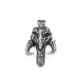 Vintage 316L Stainless Steel Black Mandalorian Pendant Necklaces For Men Gothic Punisher Skull Mask Necklace Biker Jewelry Gifts