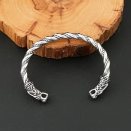 Vikings Stainless Steel Double Dragon Bracelet For Men Women Punk Fashion Wristband Cuff Bangles Classic Vintage Animal Jewelry