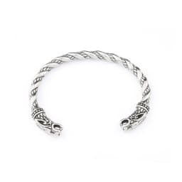 Vikings Stainless Steel Double Dragon Bracelet For Men Women Punk Fashion Wristband Cuff Bangles Classic Vintage Animal Jewelry