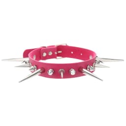 Big Spiked Choker Punk Rock Leather Collar For Women Metal Goth Necklace Jewelry Alternative Fashion Festival  Accessory