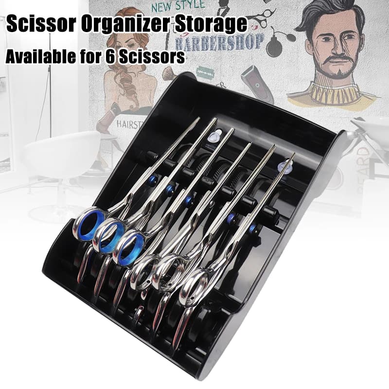 Barber Scissors Storage Rack Salon Scissors Holder Container For Stylist Salon Barber Shop Scissors Organizer ﻿