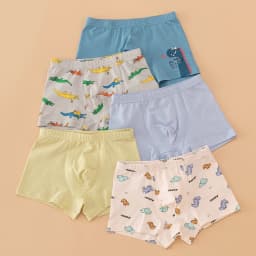 Children's Underwear Cotton Boxer Shorts for Boys and Teenagers Boxer Shorts 5-Pack