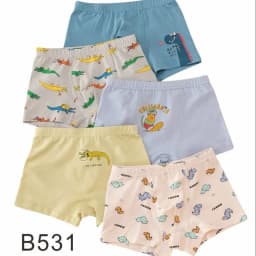 Children's Underwear Cotton Boxer Shorts for Boys and Teenagers Boxer Shorts 5-Pack