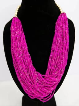 Bohemian Texture Rice Beads, Transparent Glass Beads, Short Necklace, European and American Fashion, Versatile Temperament