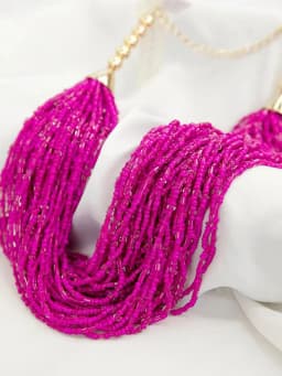Bohemian Texture Rice Beads, Transparent Glass Beads, Short Necklace, European and American Fashion, Versatile Temperament