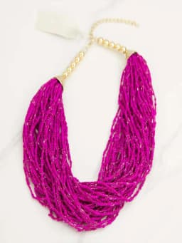 Bohemian Texture Rice Beads, Transparent Glass Beads, Short Necklace, European and American Fashion, Versatile Temperament